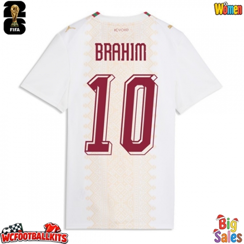 Morocco Brahim Diaz #10 Replica Away Stadium Shirt for Women World Cup 2026 Short Sleeve
